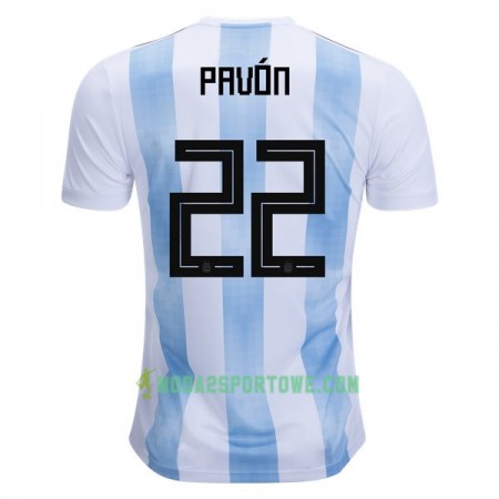 Koszulka Argentyna Pavon 22 Mistrzostwa Świata 2018 Domowe Stroje Piłkarskie